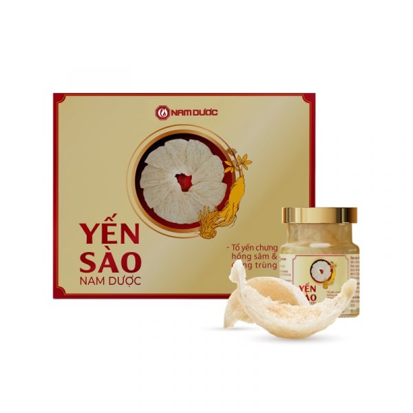 Hộp yến chưng hồng sâm & đông trùng Nam Dược