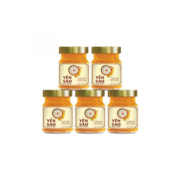 Tổ yến chưng hồng sâm & đông trùng Nam Dược 5 Hũ yến chưng hồng sâm & đông trùng Nam Dược