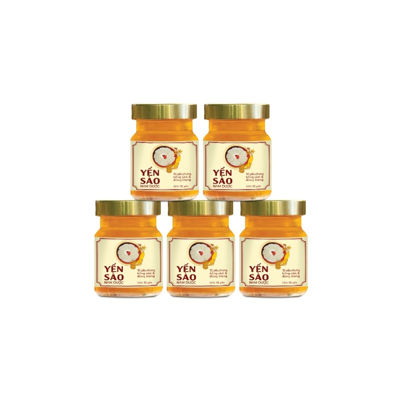 Tổ yến chưng hồng sâm & đông trùng Nam Dược 3 Hũ yến chưng hồng sâm & đông trùng Nam Dược