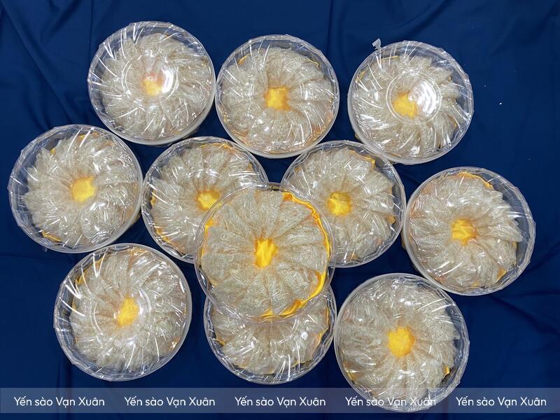Thành phẩm sau khi tổ yến tinh chế sợi rối chân đóng khuân