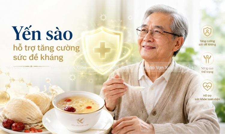 Yến sào hỗ trợ người già tăng cường sức đề kháng
