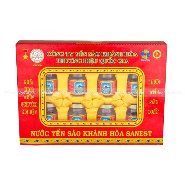Nước yến Khánh Hoà Nước yến sào Khánh Hoà Sanest chưng đường phèn hộp 6 lọ 70ml
