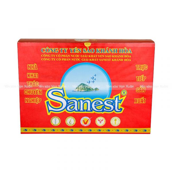 Nước yến Khánh Hoà Nước yến sào Khánh Hoà Sanest chưng đường phèn hộp 6 lọ 70ml
