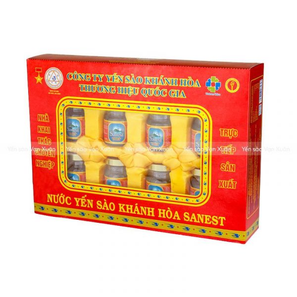 Nước yến Khánh Hoà Nước yến sào Khánh Hoà Sanest chưng đường phèn hộp 6 lọ 70ml