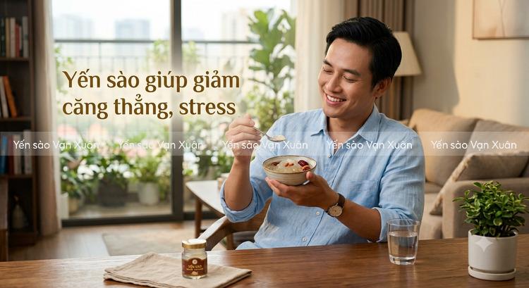 Yến sào giúp nam giới giảm căng thẳng, stress