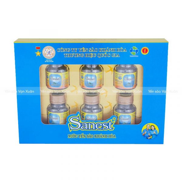 Nước yến sào Khánh Hoà Sanest cho người cao tuổi hộp 6 lọ 70ml