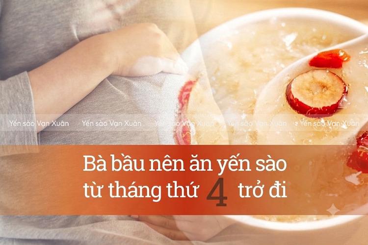 Bà bầu nên ăn yến từ tháng thứ 4 của thai kỳ