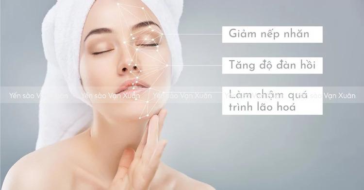Collagen có tác dụng trực diện cho da