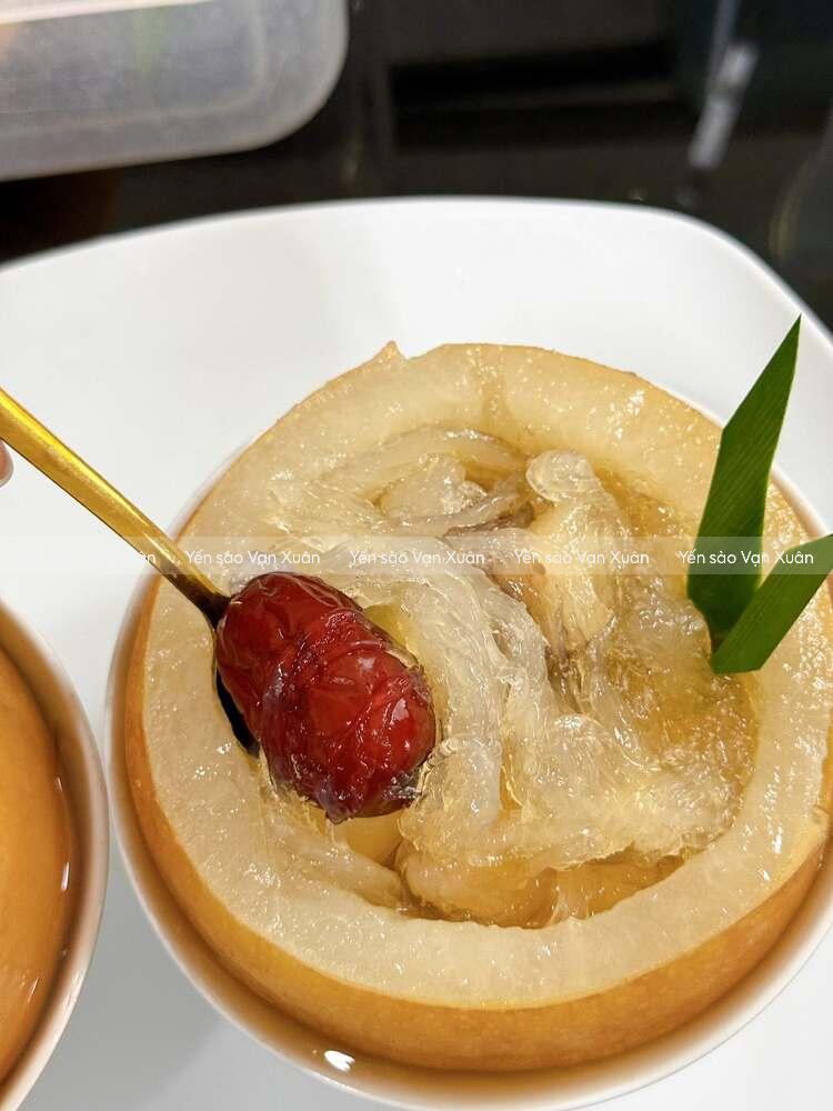 Cách chưng yến cho bà bầu thơm ngon, giữ trọn dưỡng chất 15 Yến chưng cùng lê tươi, táo đỏ cho mẹ bầu