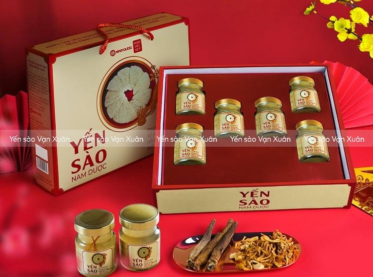 Top yến sào thăm người bệnh ý nghĩa - Cách chọn yến cho người ốm phù hợp 15 Xách yến chưng đóng hộp có túi xách riêng kèm theo