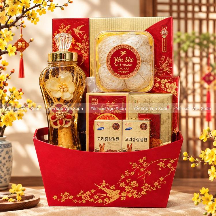 Yến sào quà Tết - Gợi ý hộp quà đẹp, ý nghĩa và phù hợp ngân sách 21 Tuỳ vào loại sản phẩm và trọng lượng, giỏ quà tết yến sào có thể tuỳ chỉnh theo ngân sách